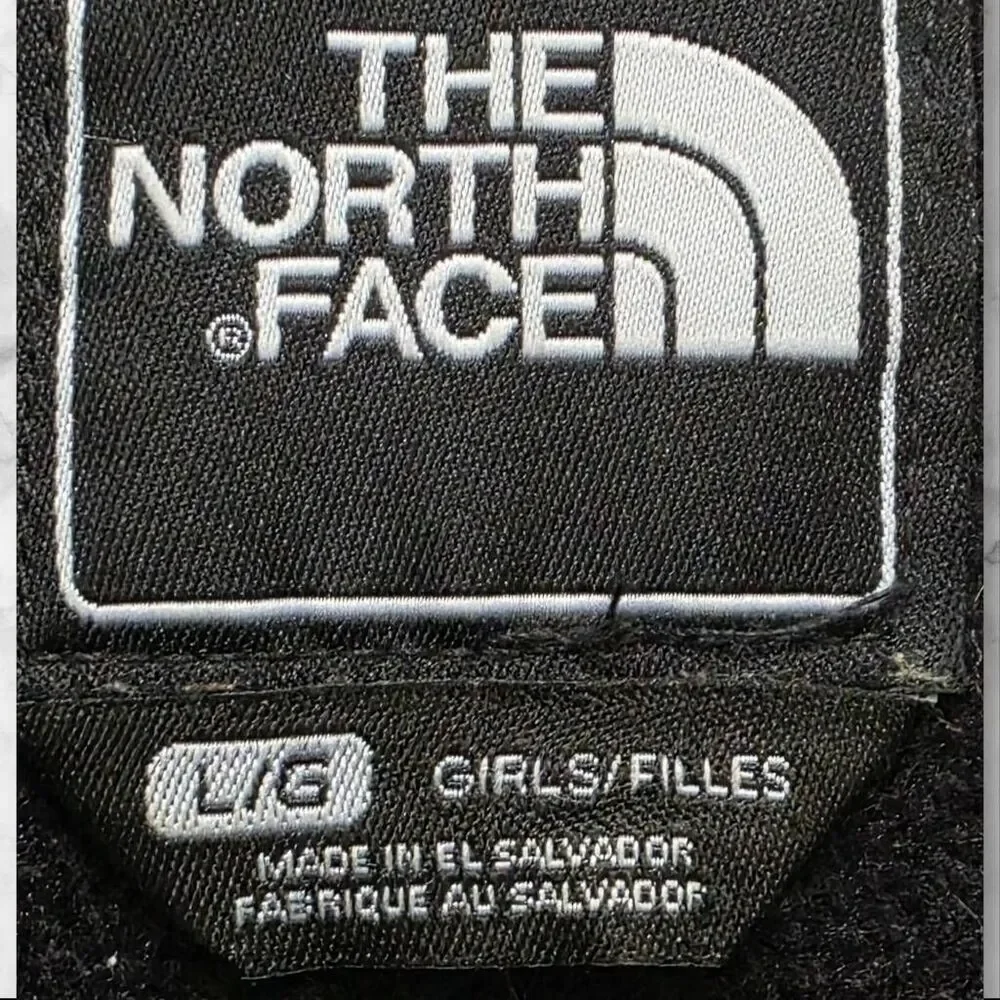 The North Face Denali Black Full Zip Jacket Girls Size Large